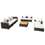 8-piece garden furniture set and black synthetic rattan cushions by vidaXL, Garden sets - Ref: Foro24-42758, Price: 796,29 €,...