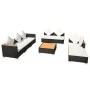 8-teiliges Gartenmöbel-Set und schwarze synthetische Rattankissen von vidaXL, Gartensets - Ref: Foro24-42758, Preis: 796,29 €...