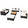 8-teiliges Gartenmöbel-Set und schwarze synthetische Rattankissen von vidaXL, Gartensets - Ref: Foro24-42758, Preis: 796,29 €...