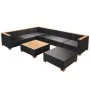 8-teiliges Gartenmöbel-Set und schwarze synthetische Rattankissen von vidaXL, Gartensets - Ref: Foro24-42758, Preis: 796,29 €...