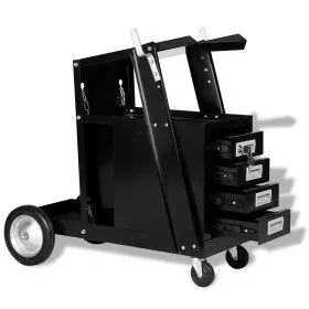 Welding cart with 4 black drawers by vidaXL, Tool cabinets - Ref: Foro24-142363, Price: 115,14 €, Discount: %
