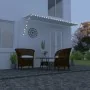 Retractable awning with LED cream color 400x150 cm by vidaXL, Awnings - Ref: Foro24-145927, Price: 68,26 €, Discount: %