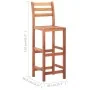 Küchenstühle 4 Einheiten aus massivem Akazienholz von vidaXL, Küchenhocker - Ref: Foro24-46315, Preis: 202,68 €, Rabatt: %