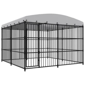 Outdoor dog kennel with a roof 300x300x210 cm by vidaXL, Dog kennels and fences - Ref: Foro24-170895, Price: 803,11 €, Discou...