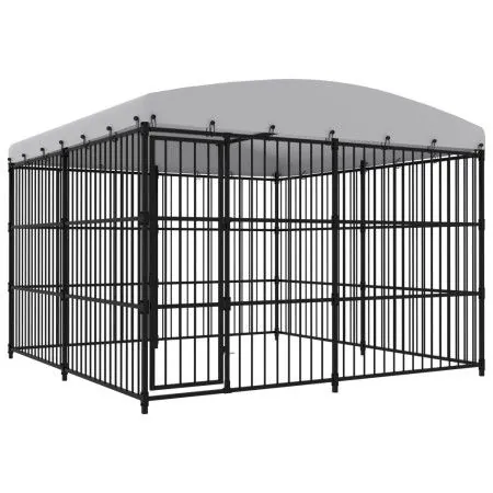 Außenzwinger mit Dach 300x300x210 cm von vidaXL, Hundehütten und Zäune - Ref: Foro24-170895, Preis: 803,11 €, Rabatt: %