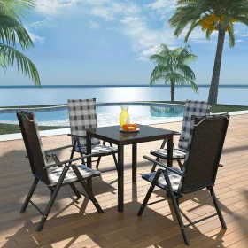 5-piece garden dining set and black aluminum cushions by vidaXL, Garden sets - Ref: Foro24-42778, Price: 424,07 €, Discount: %