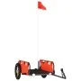 Remolque para bicicletas hierro y tela Oxford naranja de vidaXL, Remolques para bicicletas - Ref: Foro24-94159, Precio: 77,63...