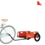 Remolque para bicicletas hierro y tela Oxford naranja de vidaXL, Remolques para bicicletas - Ref: Foro24-94159, Precio: 77,63...
