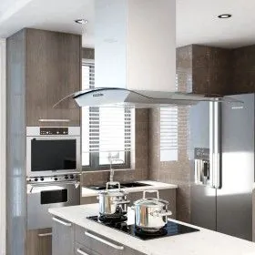 Ceiling extractor hood 90 cm stainless steel 756 m³/h LED by vidaXL, Extractors - Ref: Foro24-50664, Price: 295,85 €, Discoun...