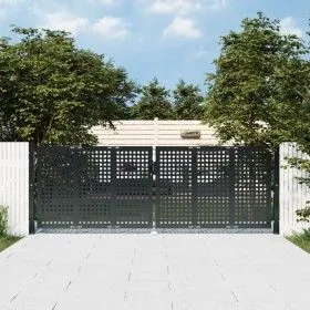 Puerta de jardín acero gris antracita 300x125 cm de vidaXL, Puertas de jardín - Ref: Foro24-154565, Precio: 373,15 €, Descuen...