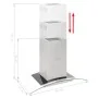 Deckenabzugshaube 90 cm Edelstahl 756 m³/h LED von vidaXL, Extraktoren - Ref: Foro24-50664, Preis: 302,39 €, Rabatt: %