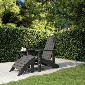 Adirondack Gartenstuhl mit Fußstütze HDPE Anthrazit von vidaXL, Gartenstühle - Ref: Foro24-318646, Preis: 206,75 €, Rabatt: %