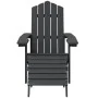 Adirondack Gartenstuhl mit Fußstütze HDPE Anthrazit von vidaXL, Gartenstühle - Ref: Foro24-318646, Preis: 206,75 €, Rabatt: %