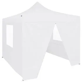 Professional folding tent with 4 walls white steel 2x2 m by vidaXL, Tents and gazebos - Ref: Foro24-48888, Price: 122,49 €, D...