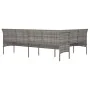 L-förmiges Gartensofa mit grauen synthetischen Rattankissen von vidaXL, Outdoor-Sofas - Ref: Foro24-362337, Preis: 258,73 €, ...