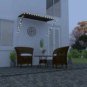 Retractable awning with LED anthracite gray 250x150 cm by vidaXL, Awnings - Ref: Foro24-145917, Price: 53,20 €, Discount: %
