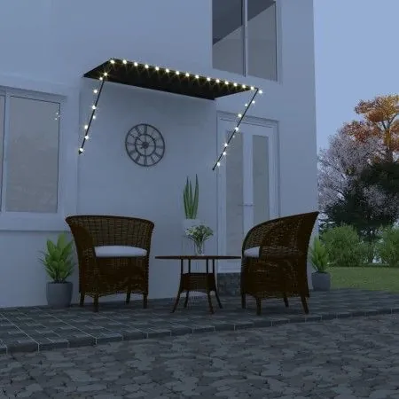 Retractable awning with LED anthracite gray 250x150 cm by vidaXL, Awnings - Ref: Foro24-145917, Price: 53,20 €, Discount: %