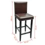 Küchenhocker 6 Stück dunkelbraunes Kunstleder von vidaXL, Küchenhocker - Ref: Foro24-160718, Preis: 536,90 €, Rabatt: %