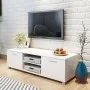 Weißes Hochglanz-TV-Möbel 120x40,5x35 cm von vidaXL, TV-Möbel - Ref: Foro24-243041, Preis: 94,96 €, Rabatt: %