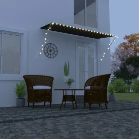 Retractable awning with anthracite gray LED 300x150 cm by vidaXL, Awnings - Ref: Foro24-145918, Price: 58,07 €, Discount: %
