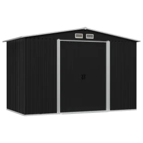 Anthrazitgrauer Gartenschuppen aus Stahl, 257 x 205 x 178 cm von vidaXL, Schuppen - Ref: Foro24-47030, Preis: 337,49 €, Rabat...