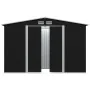Caseta de jardín de acero gris antracita 257x205x178 cm de vidaXL, Cobertizos - Ref: Foro24-47030, Precio: 337,29 €, Descuent...