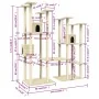 Cat scratching post with cream sisal posts 174 cm by vidaXL, Cat furniture - Ref: Foro24-171533, Price: 142,83 €, Discount: %