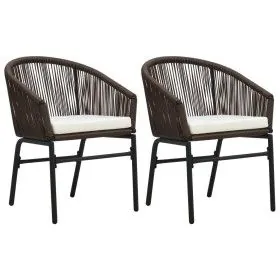 Garden chairs 2 units brown synthetic rattan by vidaXL, Garden chairs - Ref: Foro24-48136, Price: 166,71 €, Discount: %