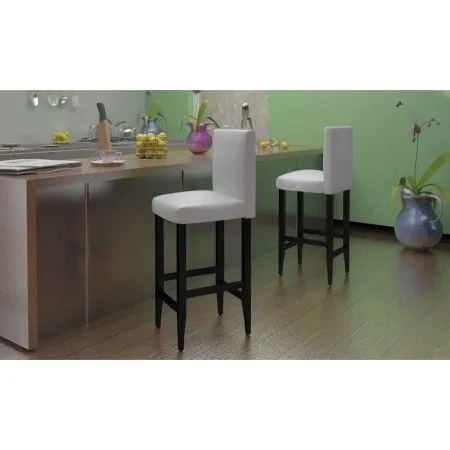 Küchenhocker 4 Einheiten weißes Kunstleder von vidaXL, Küchenhocker - Ref: Foro24-160719, Preis: 377,21 €, Rabatt: %