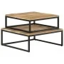 Mesas de centro apilables 2 unidades madera maciza de mango by vidaXL, Coffee table - Ref: Foro24-320389, Price: 167,74 €, Di...