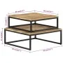 Mesas de centro apilables 2 unidades madera maciza de mango by vidaXL, Coffee table - Ref: Foro24-320389, Price: 167,74 €, Di...
