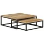 Mesas de centro apilables 2 unidades madera maciza de mango by vidaXL, Coffee table - Ref: Foro24-320389, Price: 167,74 €, Di...