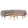4-piece garden furniture set with grey PE rattan cushions by vidaXL, Garden sets - Ref: Foro24-43133, Price: 469,30 €, Discou...