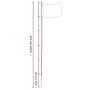 Modular flagpole silver aluminum 6.23 m by vidaXL, Flags and windsocks - Ref: Foro24-153562, Price: 68,51 €, Discount: %