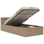 LED hydraulic trundle bed synthetic leather cappuccino 100x200 cm by vidaXL, Beds and slatted bases - Ref: Foro24-285559, Pri...