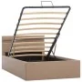 LED hydraulic trundle bed synthetic leather cappuccino 100x200 cm by vidaXL, Beds and slatted bases - Ref: Foro24-285559, Pri...