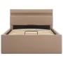 LED hydraulic trundle bed synthetic leather cappuccino 100x200 cm by vidaXL, Beds and slatted bases - Ref: Foro24-285559, Pri...