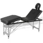 Camilla de masaje plegable 4 zonas estructura de aluminio negra de vidaXL, Mesas de masaje - Ref: Foro24-110099, Precio: 204,...