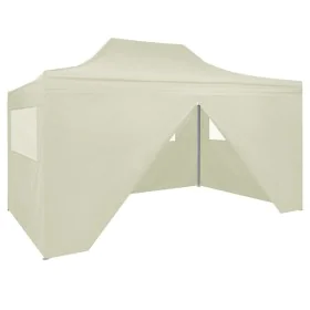 Professional folding tent with 4 cream-colored steel walls 3x4m by vidaXL, Tents and gazebos - Ref: Foro24-48894, Price: 171,...
