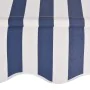 Toldo manual retráctil 150 cm azul y blanco a rayas de vidaXL, Toldos - Ref: Foro24-43219, Precio: 63,08 €, Descuento: %