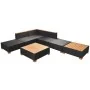 Muebles de jardín y cojines 7 piezas ratán sintético negro de vidaXL, Conjuntos de jardín - Ref: Foro24-42757, Precio: 641,40...