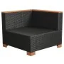 Muebles de jardín y cojines 7 piezas ratán sintético negro de vidaXL, Conjuntos de jardín - Ref: Foro24-42757, Precio: 641,40...