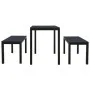 3-teiliges Garten-Essset aus Stahl und WPC in Schwarz von vidaXL, Gartensets - Ref: Foro24-317139, Preis: 211,58 €, Rabatt: %