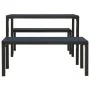 3-teiliges Garten-Essset aus Stahl und WPC in Schwarz von vidaXL, Gartensets - Ref: Foro24-317139, Preis: 211,58 €, Rabatt: %
