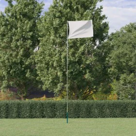 Silver aluminum telescopic flagpole 5.55 m by vidaXL, Flags and windsocks - Ref: Foro24-153563, Price: 48,02 €, Discount: %