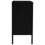 Steel and black tempered glass sideboard 75x35x70 cm by vidaXL, Sideboards - Ref: Foro24-336073, Price: 166,56 €, Discount: %