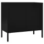 Steel and black tempered glass sideboard 75x35x70 cm by vidaXL, Sideboards - Ref: Foro24-336073, Price: 166,56 €, Discount: %