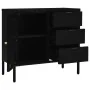 Steel and black tempered glass sideboard 75x35x70 cm by vidaXL, Sideboards - Ref: Foro24-336073, Price: 166,56 €, Discount: %