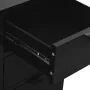 Aparador de acero y vidrio templado negro 75x35x70 cm de vidaXL, Aparadores - Ref: Foro24-336073, Precio: 166,31 €, Descuento: %