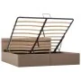 Cama canapé hidráulica LED cuero sintético capuchino 160x200 cm de vidaXL, Camas y somieres - Ref: Foro24-285562, Precio: 318...
